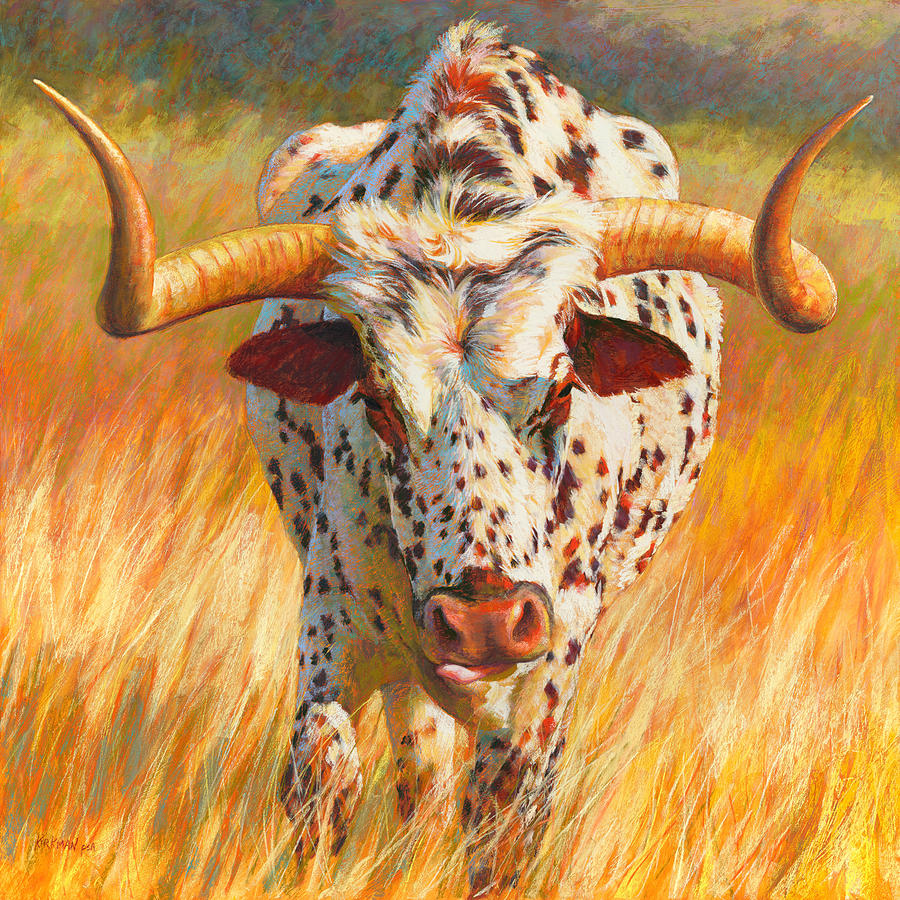 Cow Pastel - No Bull by Rita Kirkman