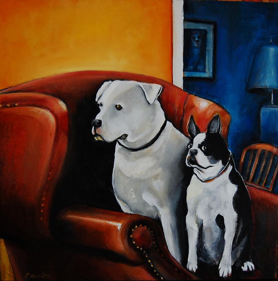 No Dogs on the Furniture Painting by Jean Cormier