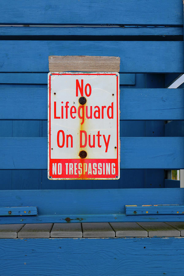 No Lifeguard Photograph by Robert Wilder Jr