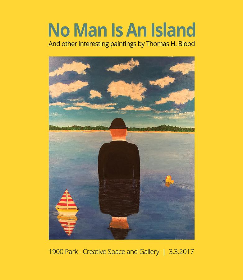 No Man Is An Island t-shirt Painting by Thomas Blood