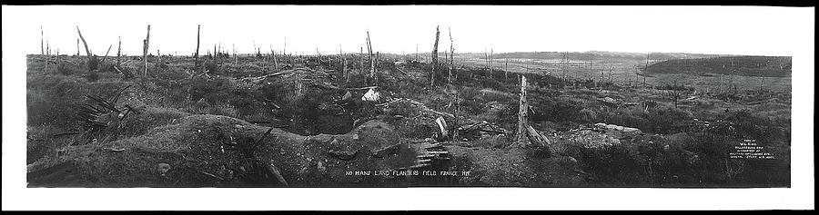 No Mans land Flanders Fields W.L. King photo France 1917-2016 Photograph by David Lee Guss