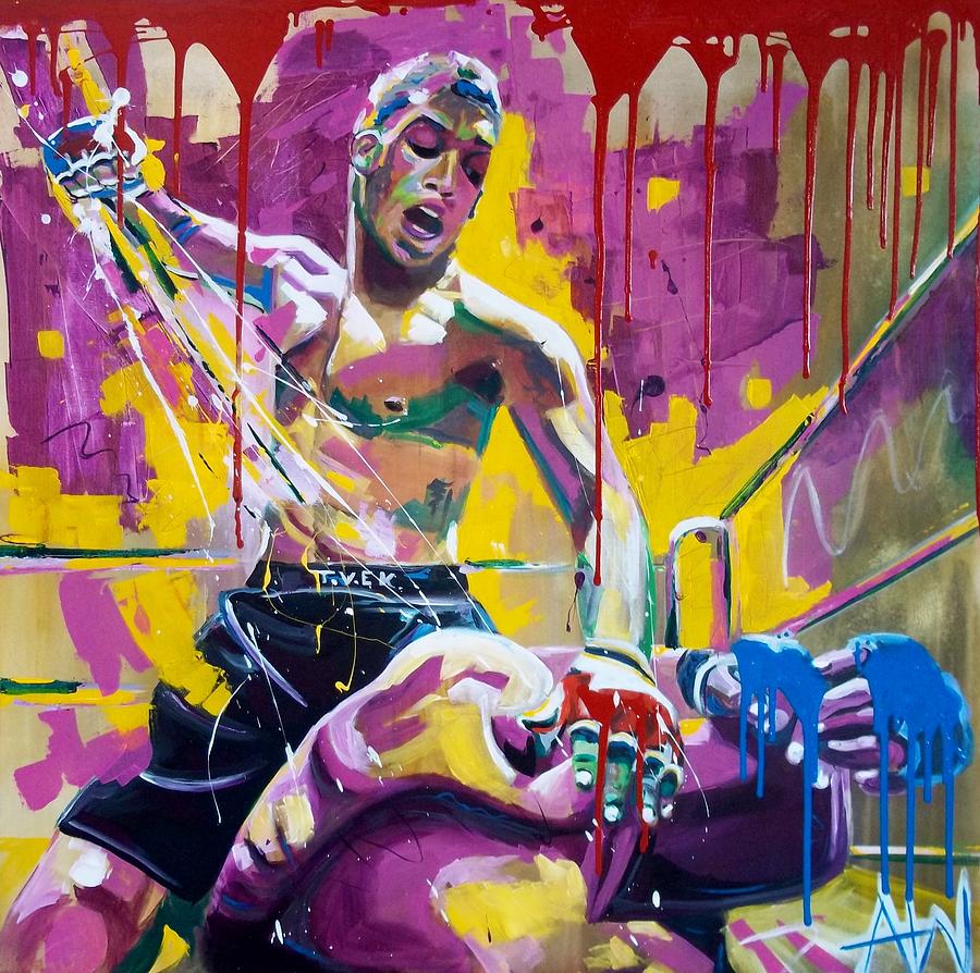 No mercy Painting by Angie Wright