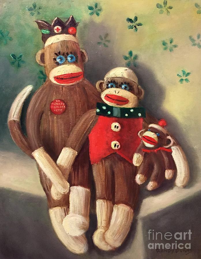 No Monkey Business Here 2 Painting by Rand Burns