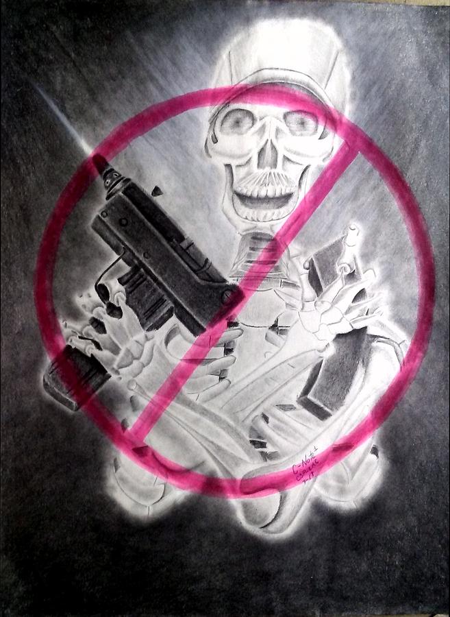 No More Massacres Drawing by Donald Cnote Hooker