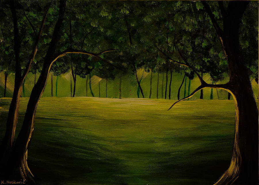 Tree Painting - No Name by Kamila Nockovic