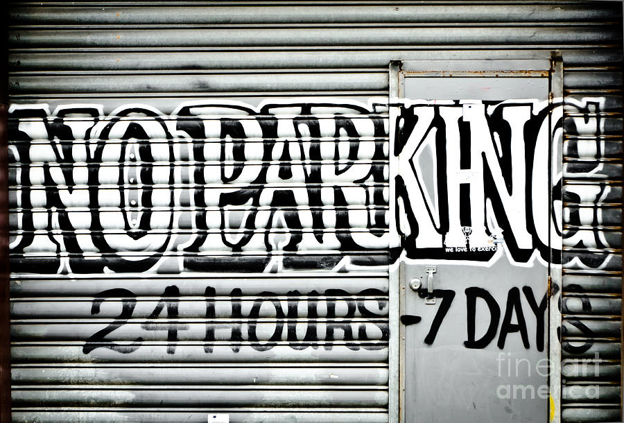 No Parking 27x4 Graffiti Painting by Yurix Sardinelly