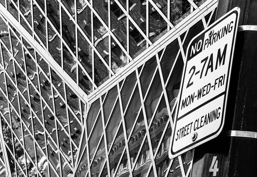 No Parking - Black and White Photograph by Steven Maxx