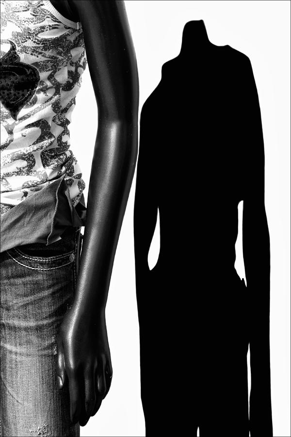 Black And White Photograph - No Sense of Style - Mannequin by Nikolyn McDonald