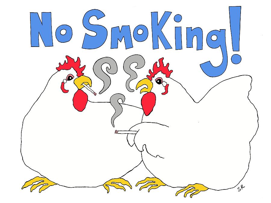 No Smoking Drawing by Sarah Rosedahl