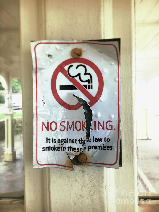 No smoking sign Photograph by Tom Gowanlock