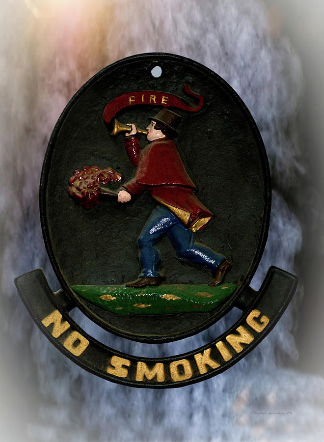 No Smoking Vintage Signage Mixed Media by Thomas Woolworth