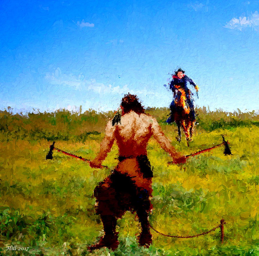 Native American Warrior Digital Art - No Surrender by T D Hill Native American Warrior Digital Art - No Surrender by T D Hill