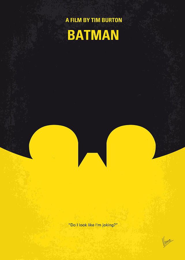 Batman Movie Digital Art - No008 My Batman minimal movie poster by Chungkong Art