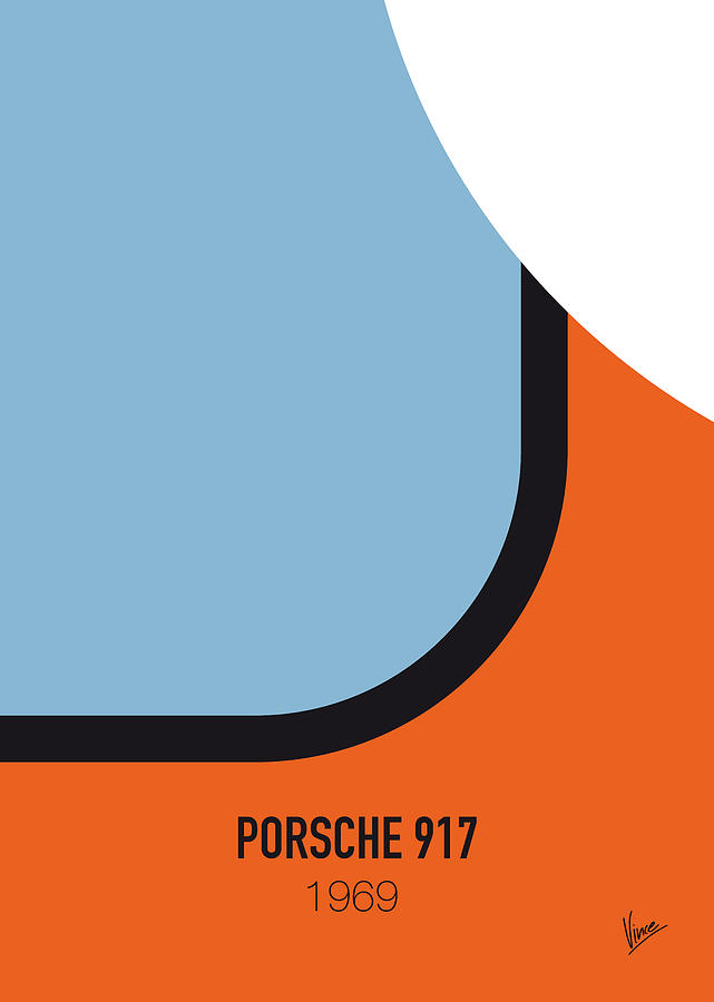 Porsche Digital Art - No016 My LE MANS minimal movie car poster by Chungkong Art