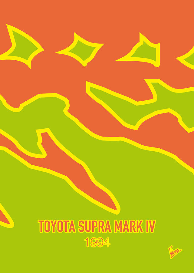 No017 My Fast and Furious minimal movie car poster Digital Art by Chungkong Art