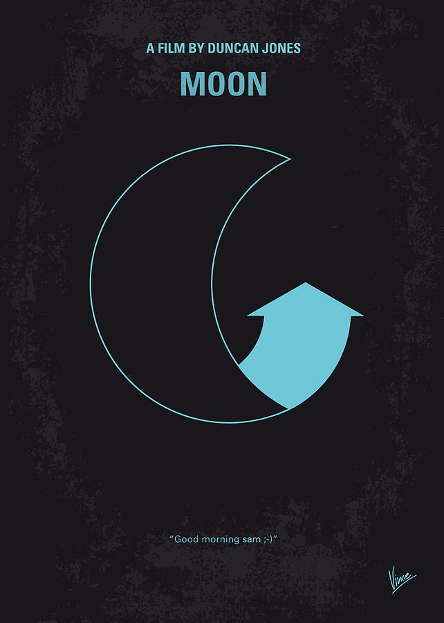 No053 My Moon 2009 minimal movie poster Digital Art by Chungkong Art