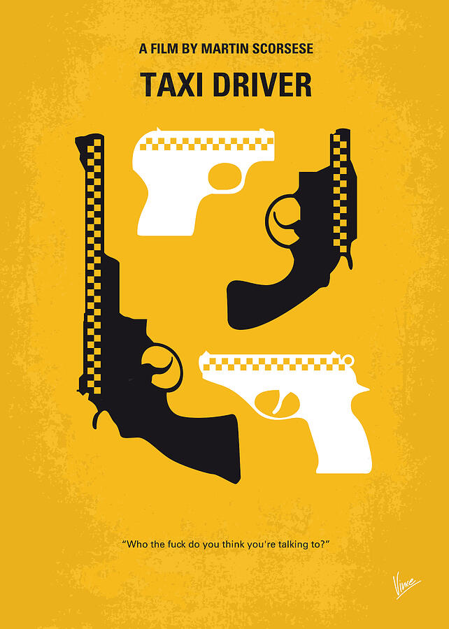 No087 My Taxi Driver minimal movie poster Digital Art by Chungkong Art