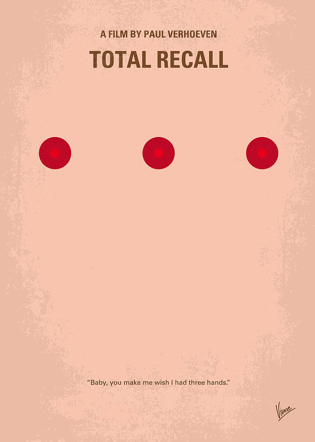 No097 My Total Recall minimal movie poster Digital Art by Chungkong Art