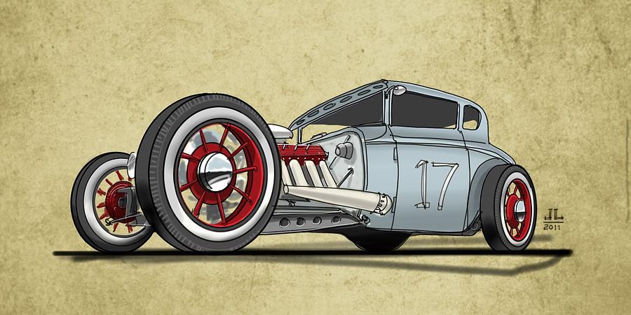 Car Drawing - No.17 by Jeremy Lacy