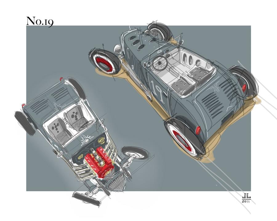Car Drawing - No.19 by Jeremy Lacy