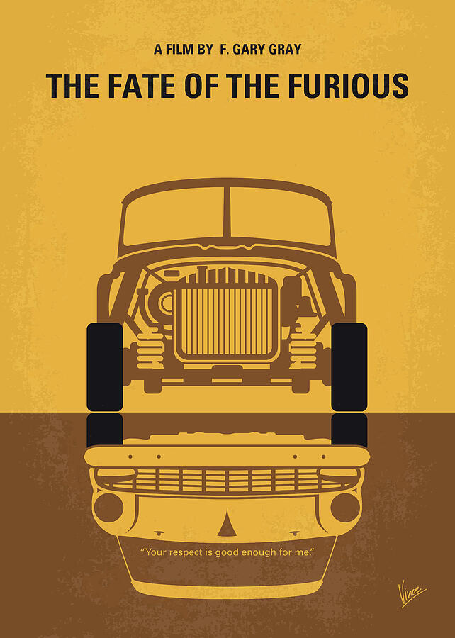 No207-8 My The Fate of the Furious minimal movie poster Digital Art by Chungkong Art
