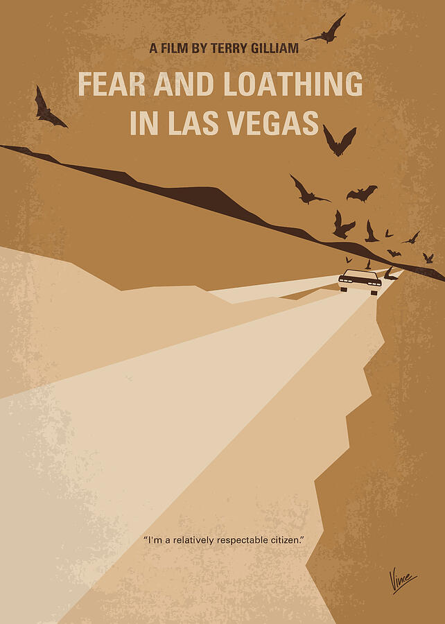 Fear Digital Art - No293 My Fear and loathing Las vegas minimal movie poster by Chungkong Art