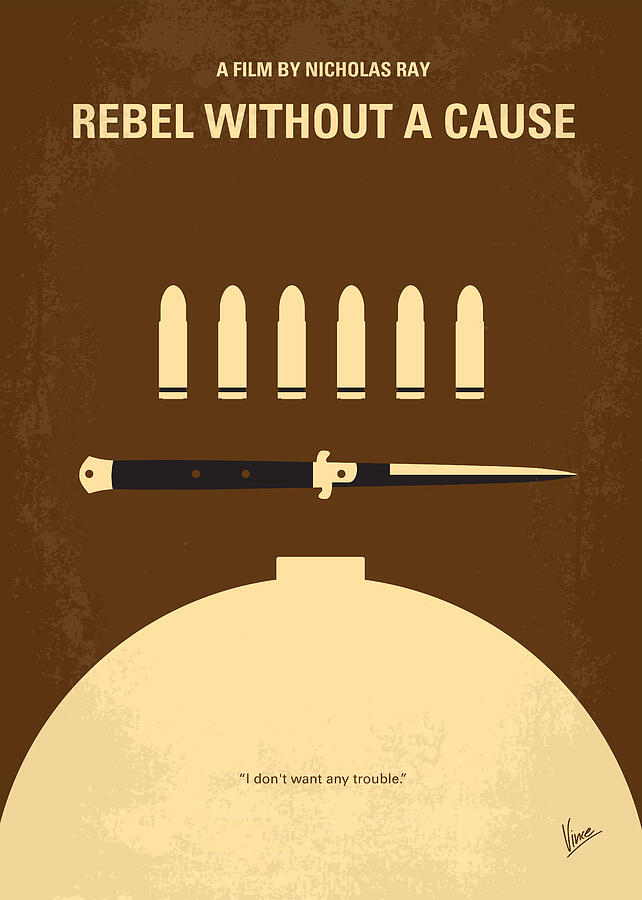 Hollywood Digital Art - No318 My Rebel without a cause minimal movie poster by Chungkong Art