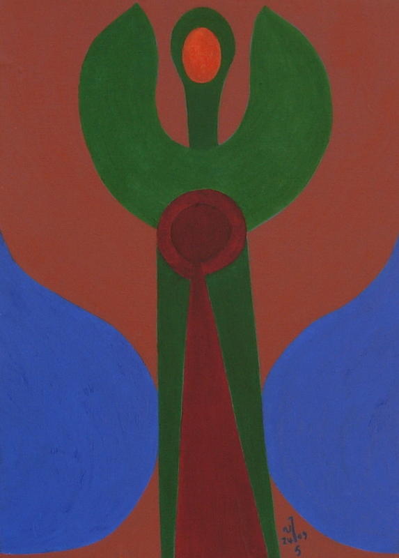 Abstract Painting - No.340 by Vijayan Kannampilly Abstract Painting - No.340 by Vijayan Kannampilly