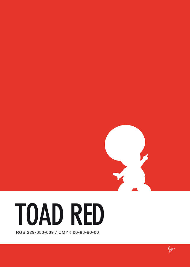 No41 My Minimal Color Code poster Toad Digital Art by Chungkong Art
