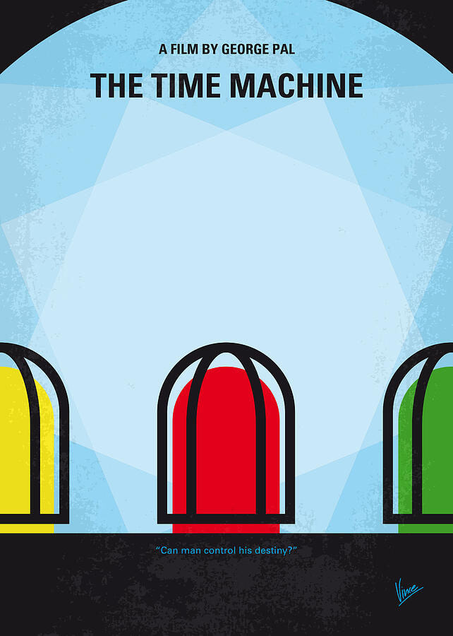 No489 My The Time Machine minimal movie poster Digital Art by Chungkong Art