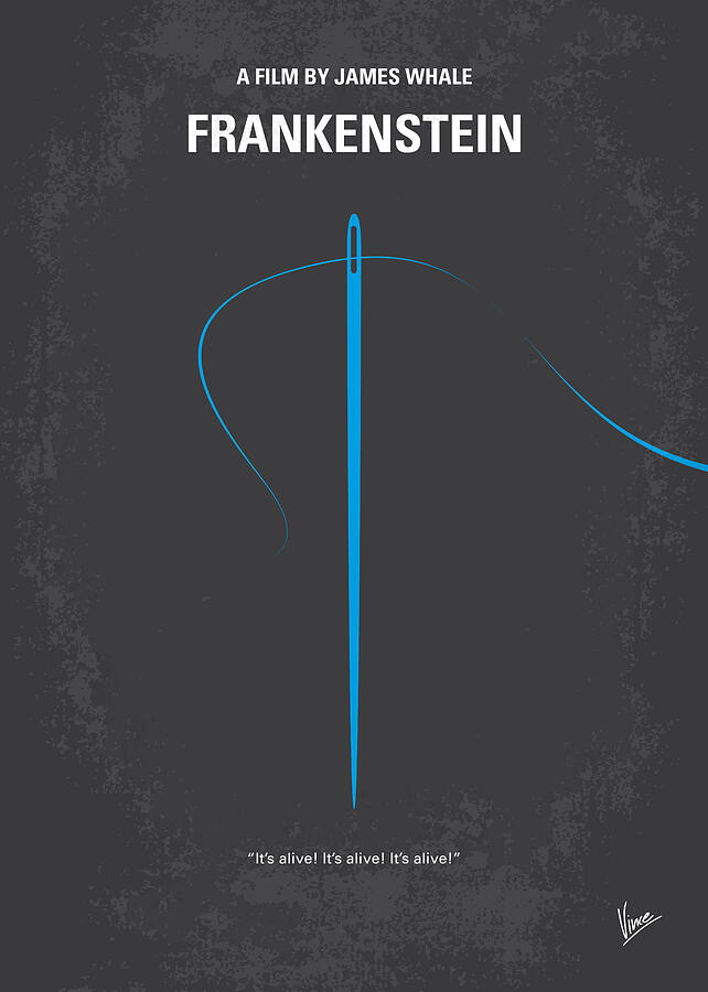Hollywood Digital Art - No483 My Frankenstein minimal movie poster by Chungkong Art