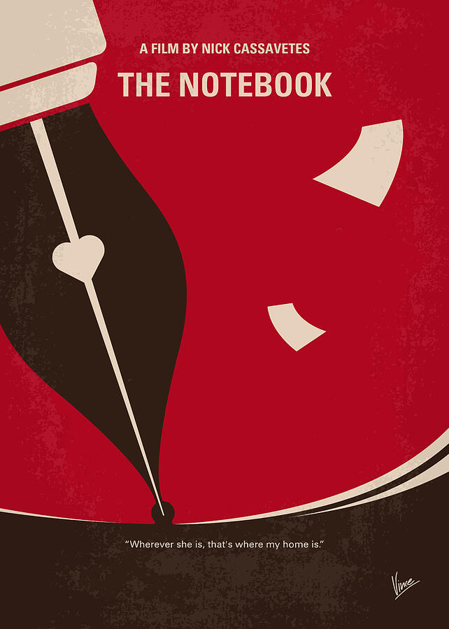 No440 My The Notebook minimal movie poster Digital Art by Chungkong Art