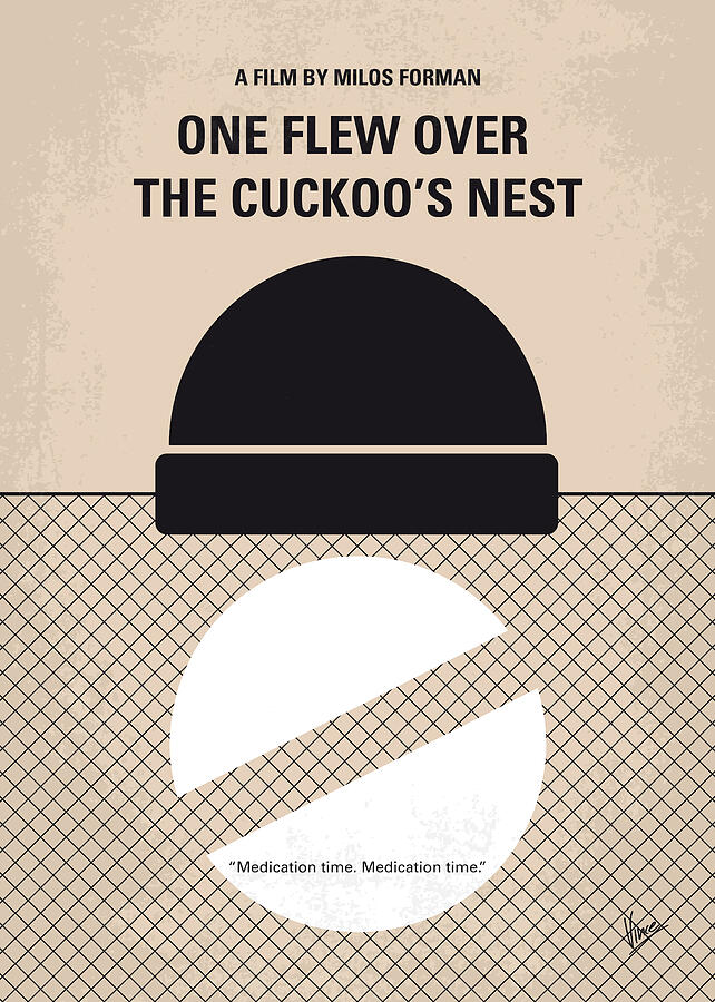 Hollywood Digital Art - No454 My One Flew Over the Cuckoos Nest minimal movie poster by Chungkong Art