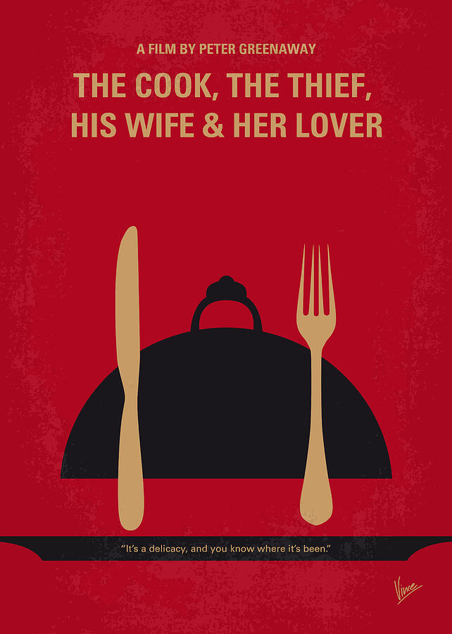 Hollywood Digital Art - No487 My The Cook the Thief His Wife and Her Lover minimal movie by Chungkong Art