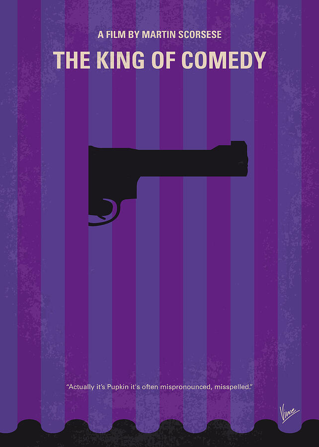 Hollywood Digital Art - No496 My The King of Comedy minimal movie poster by Chungkong Art