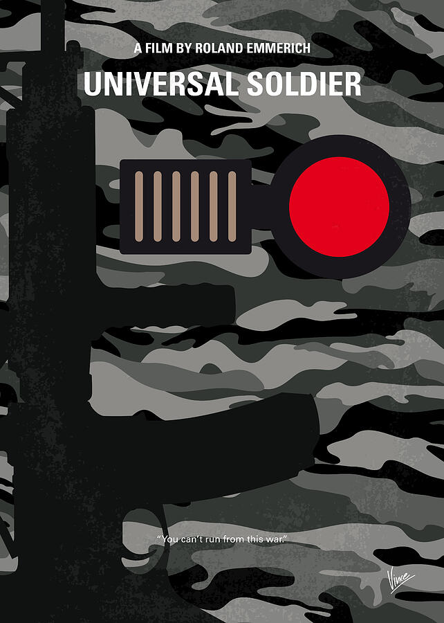 No523 My Universal Soldier minimal movie poster Digital Art by Chungkong Art