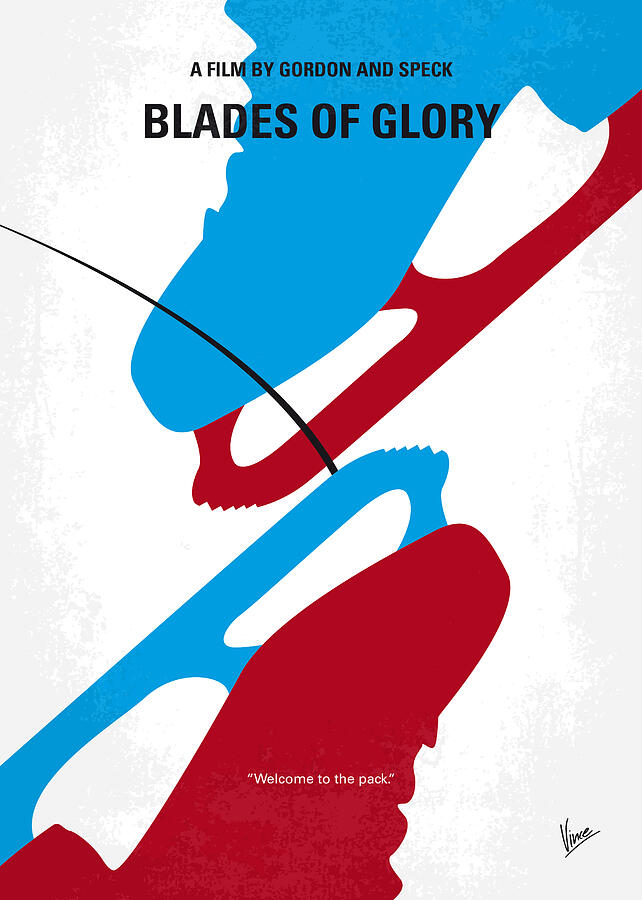 No562 My Blades of Glory minimal movie poster Digital Art by Chungkong Art
