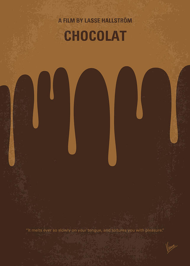 No567 My Chocolat minimal movie poster Digital Art by Chungkong Art