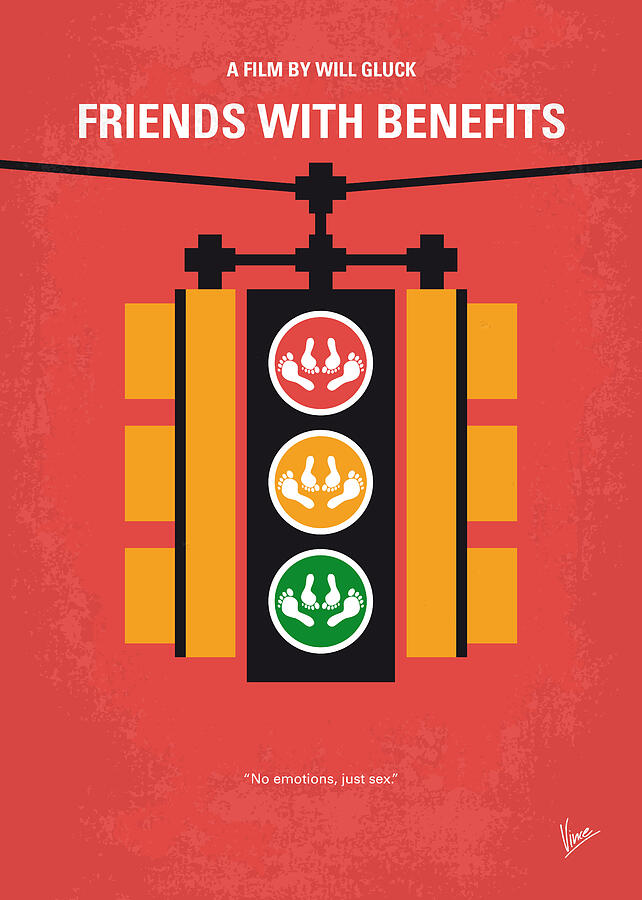 Hollywood Digital Art - No629 My Friends with benefits minimal movie poster by Chungkong Art