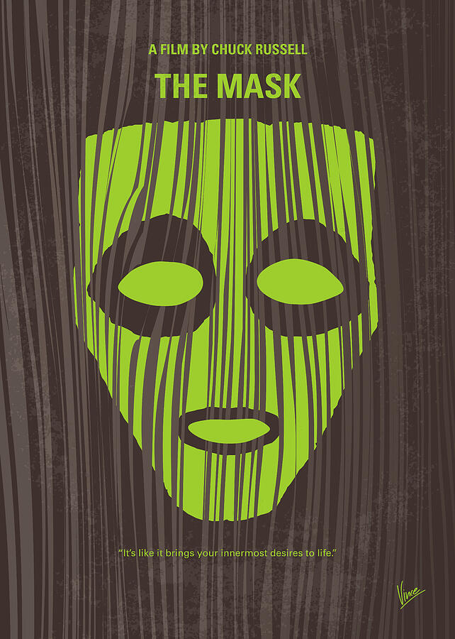 No647 My The Mask minimal movie poster Digital Art by Chungkong Art