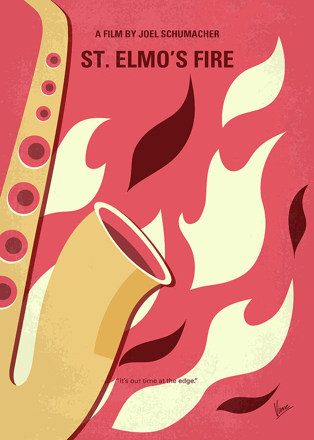 No657 My St Elmos Fire minimal movie poster Digital Art by Chungkong Art