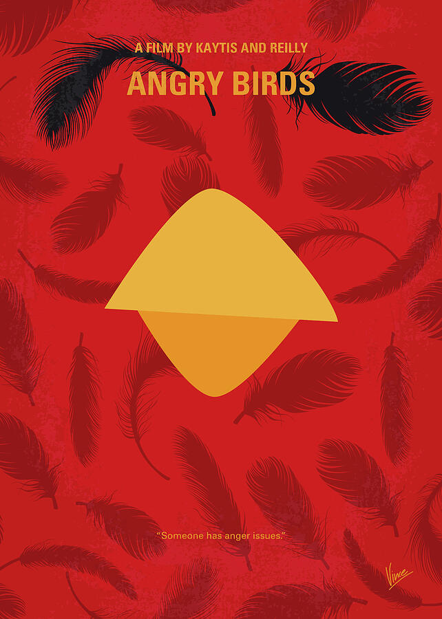 No658 My Angry Birds Movie minimal movie poster Digital Art by Chungkong Art