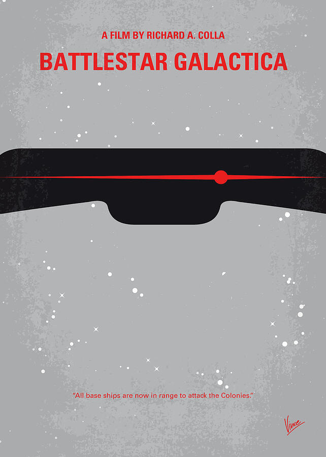 No663 My Battlestar Galactica minimal movie poster Digital Art by Chungkong Art