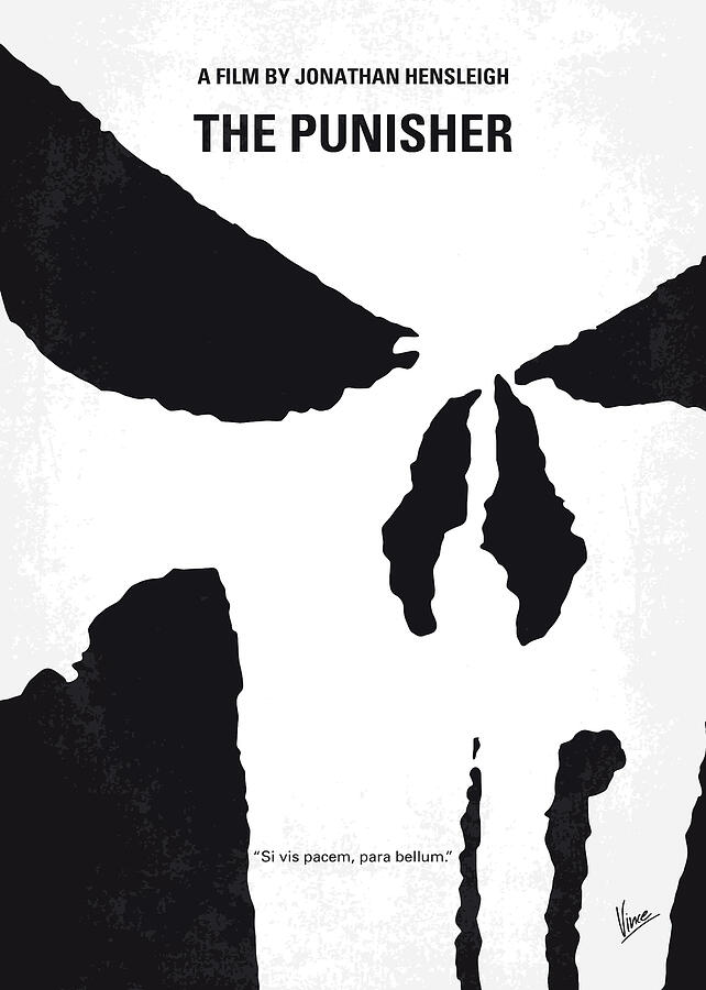 No676 My The Punisher minimal movie poster Digital Art by Chungkong Art