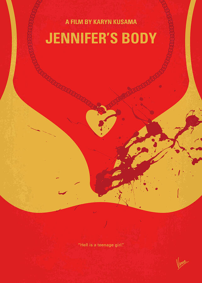 No698 My Jennifers body minimal movie poster Digital Art by Chungkong Art