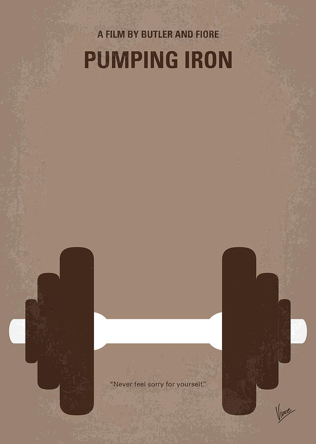Hollywood Digital Art - No707 My Pumping Iron minimal movie poster by Chungkong Art