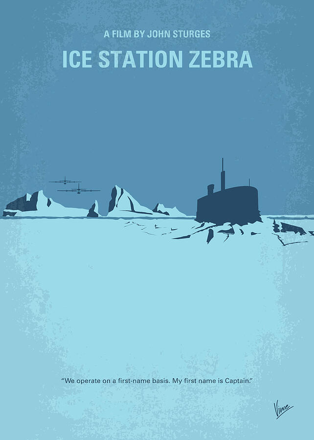 No711 My Ice Station Zebra minimal movie poster Digital Art by Chungkong Art