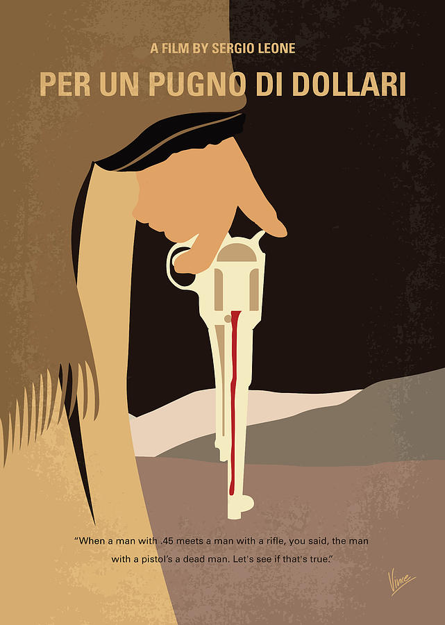 Miguel Digital Art - No721 My A Fistful of Dollars minimal movie poster by Chungkong Art