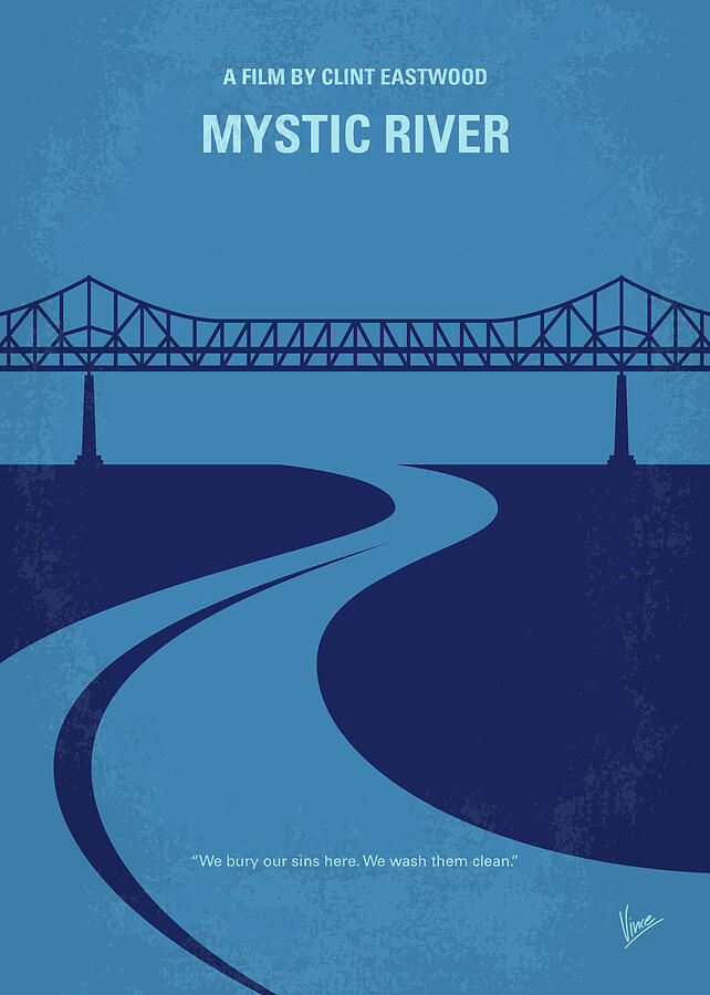 No729 My Mystic River minimal movie poster Digital Art by Chungkong Art