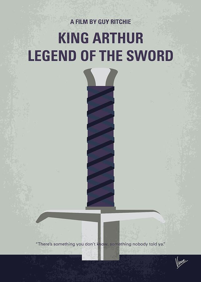 No751 My King Arthur Legend of the Sword minimal movie poster Digital Art by Chungkong Art